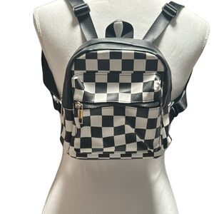 Checkered Mini Backpack
